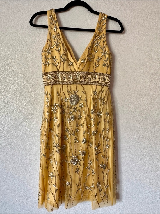 Sue Wong Dresses & Skirts - vintage Sue Wong "Nocturne" hand-beaded silk midi dress Sz 4